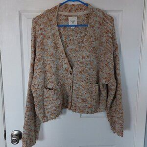 Billabong Catch Up Shaker Stitch V-Neck Cardigan, Size Large